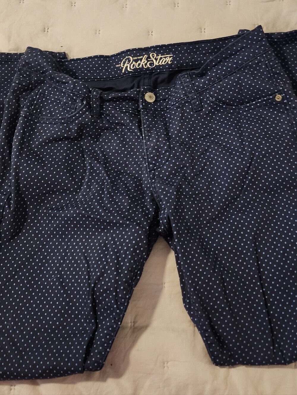 Men’s Navy Polka Dot Jeans